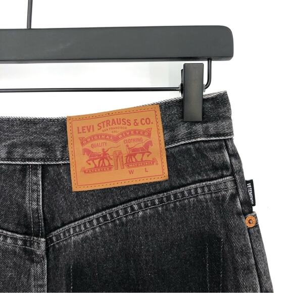 VETEMENTS x LEVI'S 2018 Reworked Zip Jeans Washed Black S - Picture 13 of 14